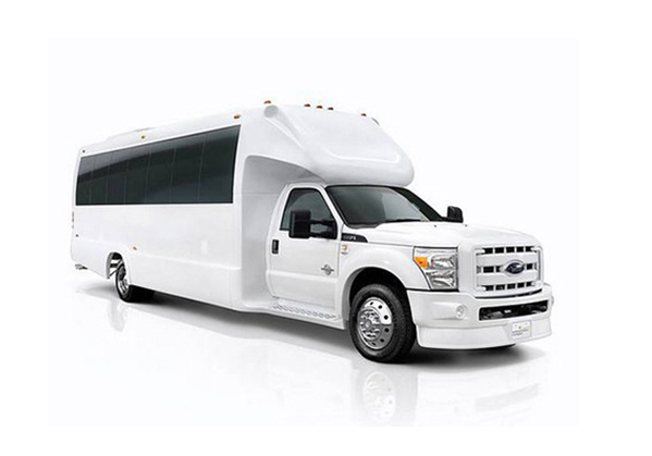 24 Passenger White Mini Coach - Charter Bus 